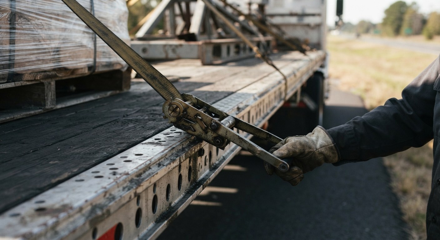 Freight being loaded at a dock